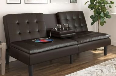 Mainstays Faux Leather Futon Just $198!